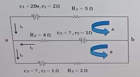 E1 =20v, ri= 20
R1 = 50
R2 = 40
E2 =?,r2= 1n
b.
二
E3=?,r=10
R3 = 20
