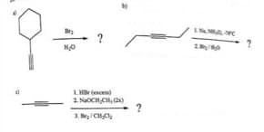 L. HBr (encea)
2. NaOCH,CH, )
3. Be/ CC,
