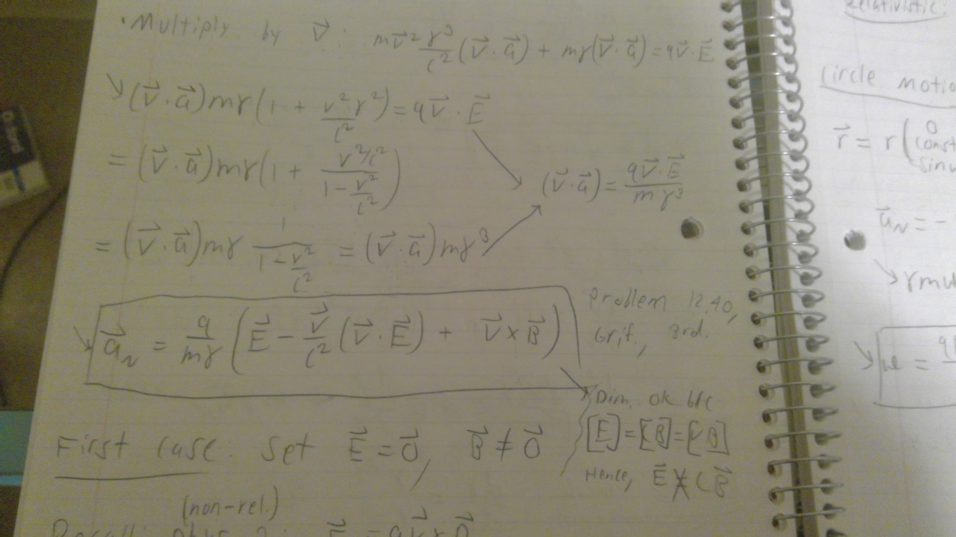 Multiply ly D
(ircle motio
Y7.a)mrlı.
rCon
onst
Sinu
=(v)mrli+
(7.2)=
m.
(2)m
=(7.0)mr-(7a)mpY
Predlem 12,40
3rd.
E-GE)+ )
Grit,
(T.E)
aN
%3D
Din ok blc
First (ase Set E=0, F
Finst case Set E=d F+d D-d-Pa
Hente, EXCE
(non-rel)
Inon-rel.)
Rarll
7L
bord
