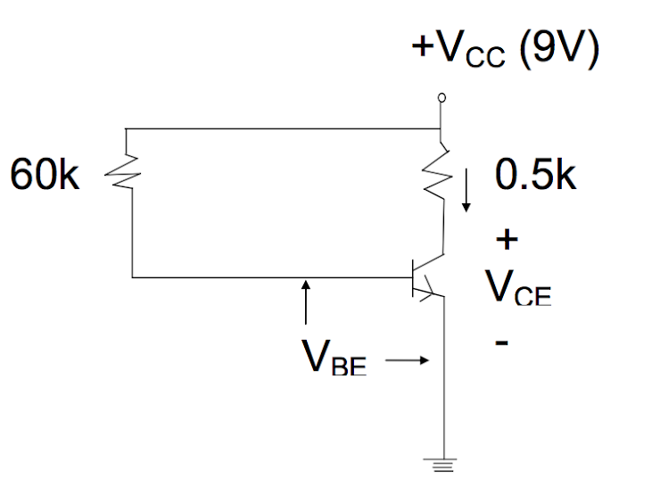 +Vcc (9V)
0.5k
60k
+
Vor
VCE
V BE
루
