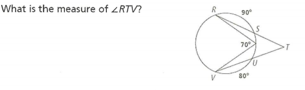 What is the measure of ZRTV?
R
90°
700
80°
