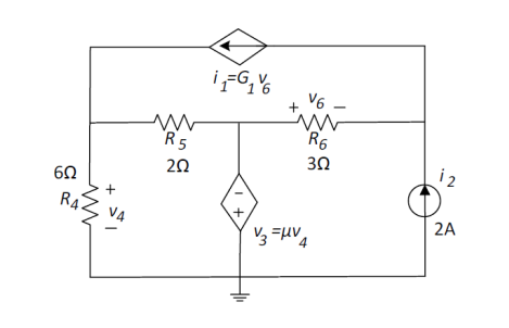 6Ω
RA
+
δι
R5
202
ir=G1%
+
VEMVA
να
R6
302
12
2Α