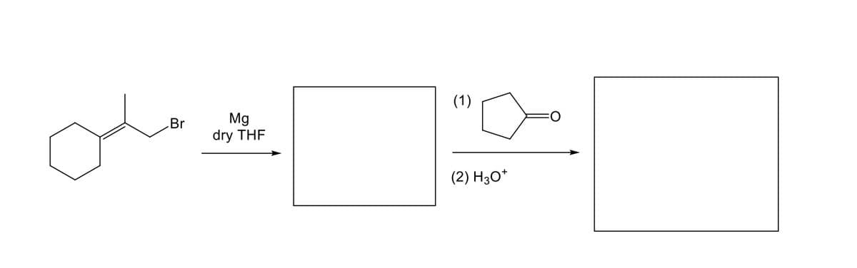 (1)
Mg
dry THF
Br
(2) H30*
