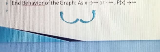 End Behavior of the Graph: AS x or- , P(x)
