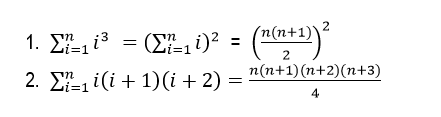 (n(n+
1. Σ13
un
i3D1
2
n(n+1)(n+2)(n+3)
2. E-1i(i + 1)(i+2)
4
