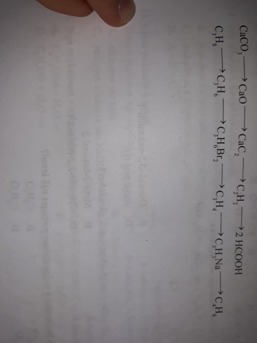 CACO, CaO
CaC, C,H, →2 HCOOH
C,H, C,H, >C,H,Br,→C,H,→C,H,Na C,H,
9.
Cloasi Sin
