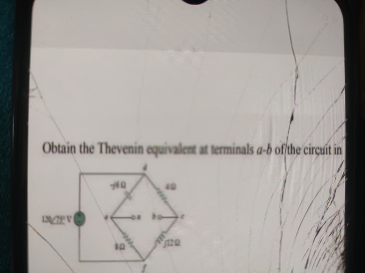 Obtain the Thevenin equivalent at terminals a-b of the cirçuit in
bo-
