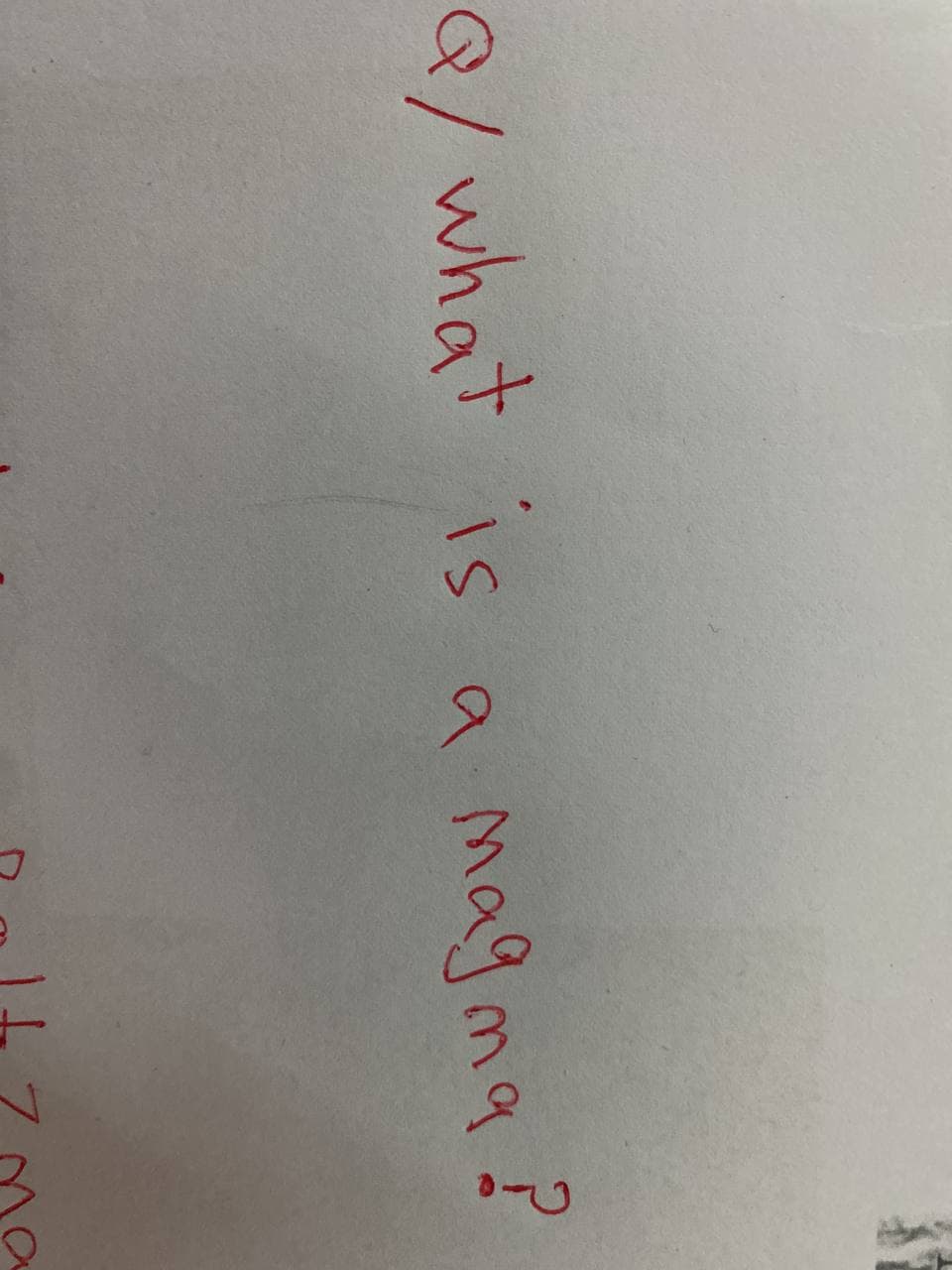 Q/what is
a magma ?
