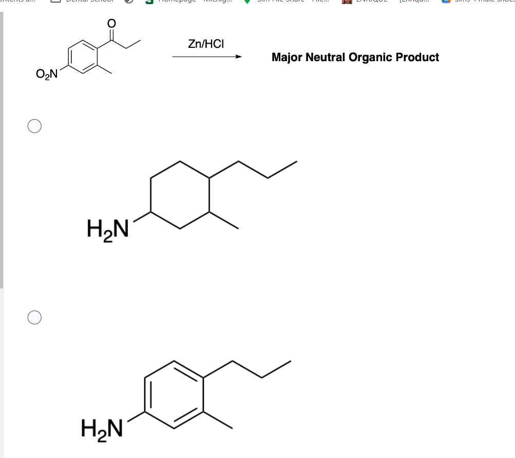 O₂N
Zn/HCI
H₂N
H₂N
Major Neutral Organic Product