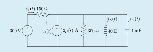 i1(t) 1502
liL(t)
lic(t)
+
vi(t)12u(t) A
300 V
300 2
40 H
1 mF
