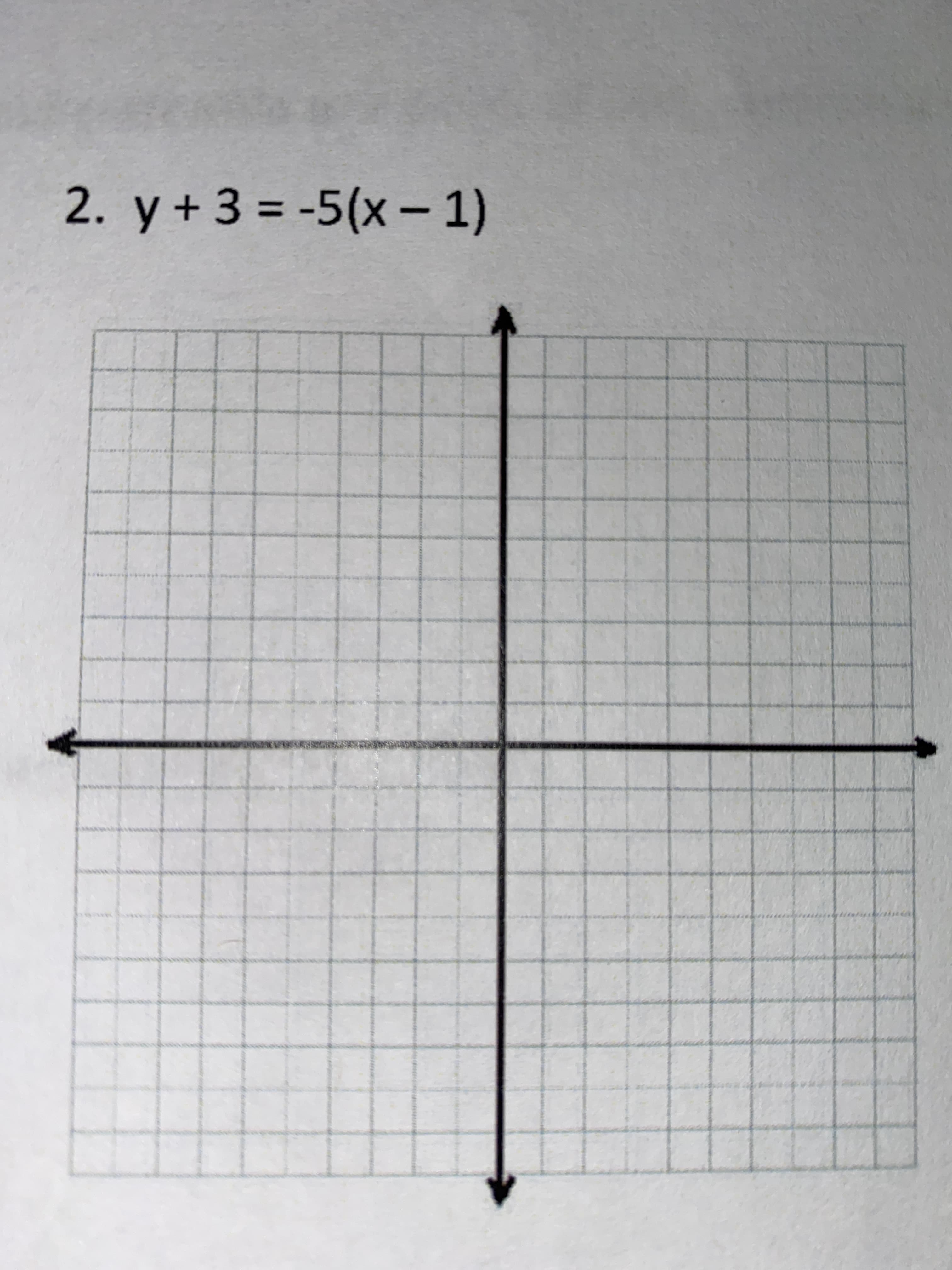 2. y + 3 = -5(x - 1)
