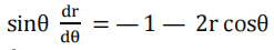 dr
sine
de
-1– 2r cos®
%3D
