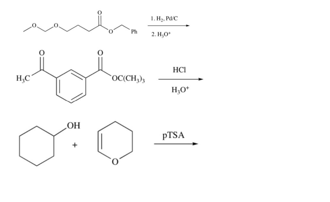 H₂C
Ph
OC(CH3)3
1. H₂, Pd/C
2. H₂O+
HCI
H3O+
OH
00-
+
pTSA