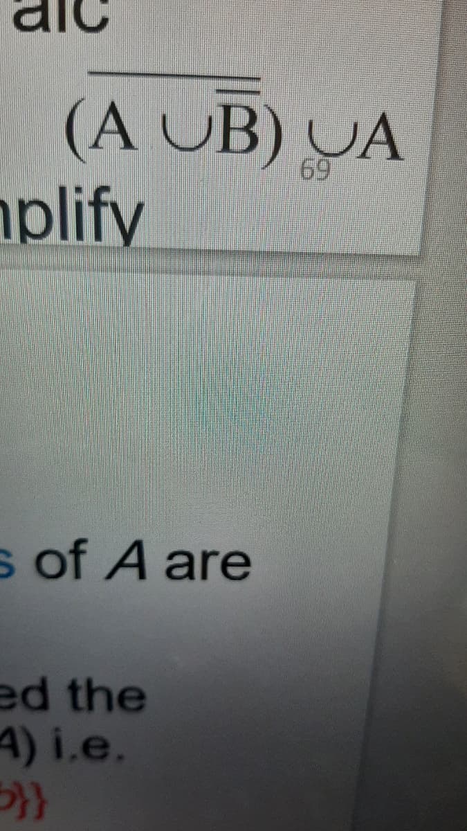 aic
(A UB) VA
plify
69
s of A are
ed the
4) i.e.
