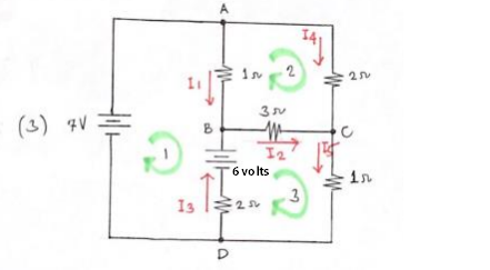 A
2
(3) 4V =
I2
6 vo lts
in
3
Is 2
D
