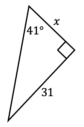 41°
X
31