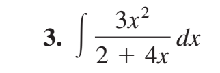 3x?
dx
2 + 4x
.2
3.
