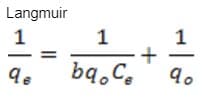 Langmuir
1
96
=
1
bq. Ce
с
+
1
90