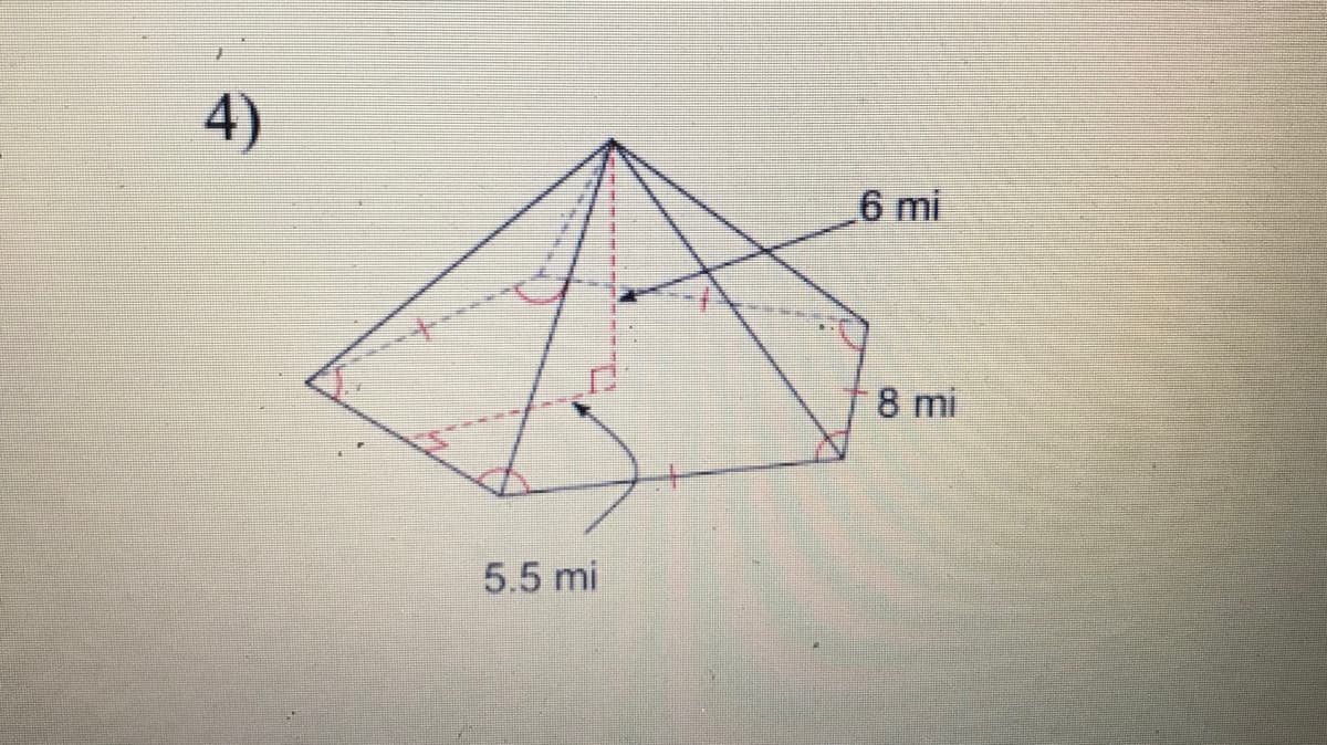 4)
6 mi
8 mi
5.5 mi
