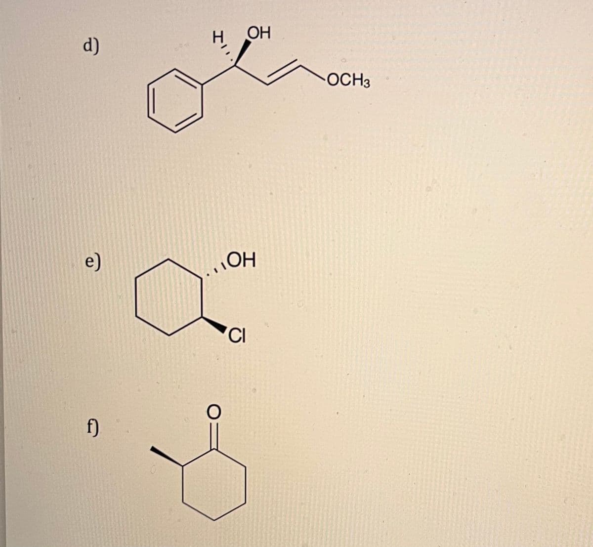 d)
е)
f)
ОН
„ОН
CI
OCH3