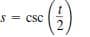 s = csc
