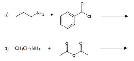 a)
NH2
b) CH;CH2NH2
+
