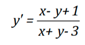 X-
y' =
X+ у-3
Y+
