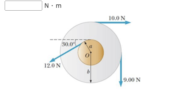 N.m
12.0 N
30.0
10.0 N
9.00 N