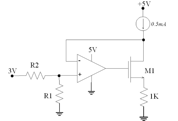 +5V
10.5m.4
5V
R2
3V
MI
R1
1K
