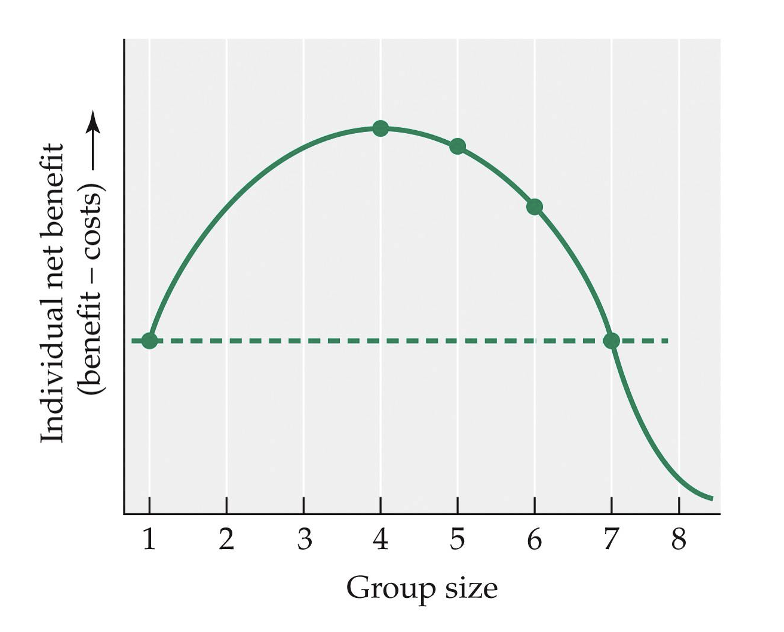 1
2
3
4
7
8
Group size
Individual net benefit
(benefit – costs)
LO
