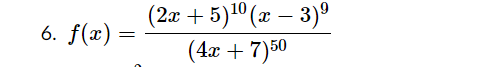 (2а + 5)10 (ӕ — 3)°
(4а + 7)50
-
6. f(x) =
