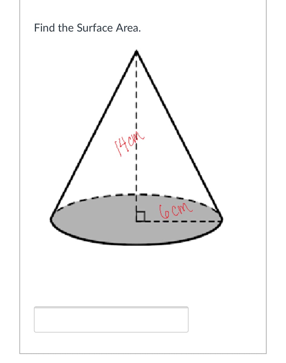 Find the Surface Area.
A
