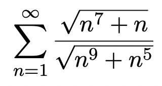 Vn7 +n
Vn° + n5
n=1
