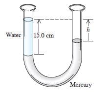 Water
15.0 cm
Mercury
