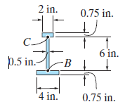 2 in.
+
C.
p.5 in.
-B
H
'4 in.
0.75 in.
6 in.
0.75 in.