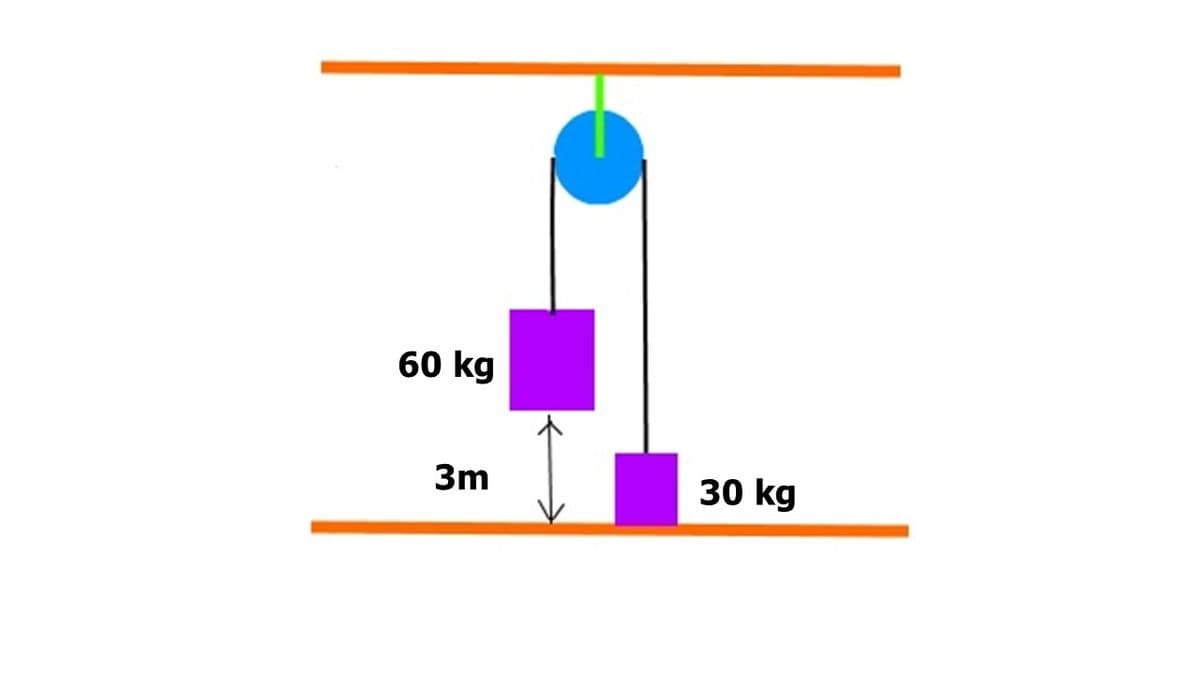 60 kg
3m
30 kg
