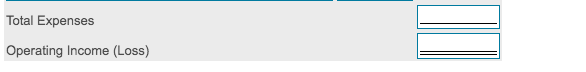 Total Expenses
Operating Income (Loss)
