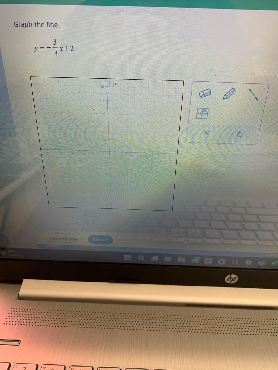 Graph the line.
3
y ===x+2
4
I Don't Know
10-
Submit
$