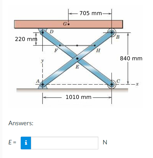 705 mm-
G.
D
B
220 mm
840 mm
1010 mm
Answers:
E =
i
N
11
