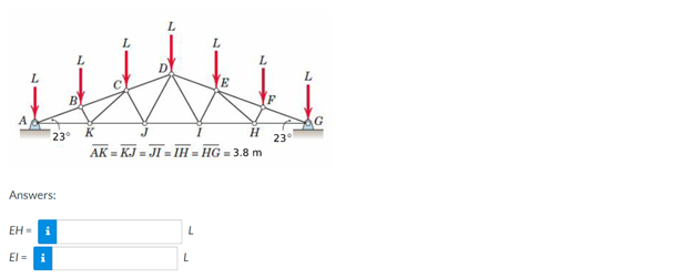 L
L.
B
H
23° K
23°
AK = KJ = JI = IH = HG = 3.8 m
Answers:
EH=
i
