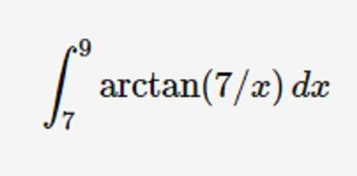 Larctan (7/2) da
7