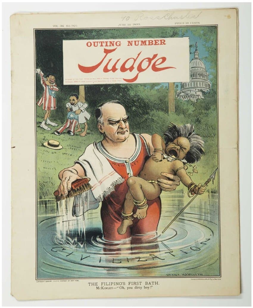 VOL. 36 NO.921
en, un
Ger
**1/2+
COPYMONT 143 Just C
APLINY
NEW YORK
10 RossCharlest
JUNE 10 IN99
OUTING NUMBER
Judge
PRICE 10 CENTS
ZATI
THE FILIPINO'S FIRST BATH.
MCKINLEY "Oh, you dirty boy!"
GRANY HAMILTON
Sac & Co New York