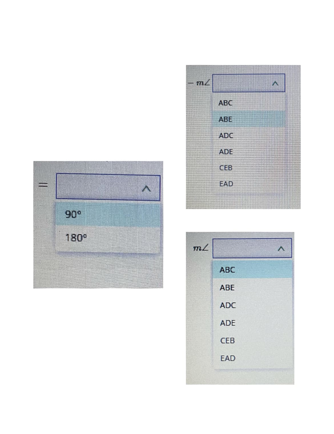 АВС
ABE
ADC
ADE
CEB
EAD
90°
180°
АВС
ABE
ADC
ADE
CEB
EAD
