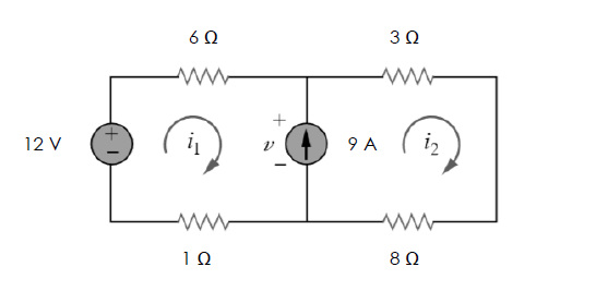 12V
6Ω
ΤΩ
9 A
3 Ω
www
i₂
8 Ω