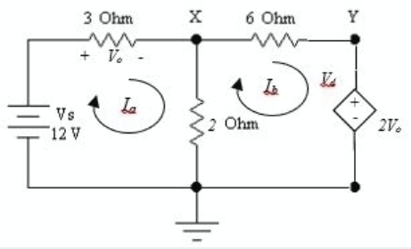 3 Ohm
6 Ohm
Y
+ V.
Ve
La
Vs
12 V
Ohm
2V.
