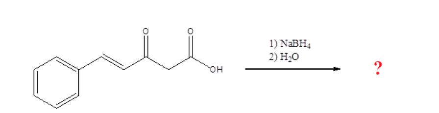 1) NABH4
2) H20
HO,
?
