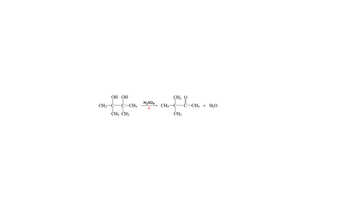 ОН ОН
CH3
H2SO4
CH3-C
Ċ–CH3
CH3-C
-CH3 + H2O
A
CH3 CH3
CH3
