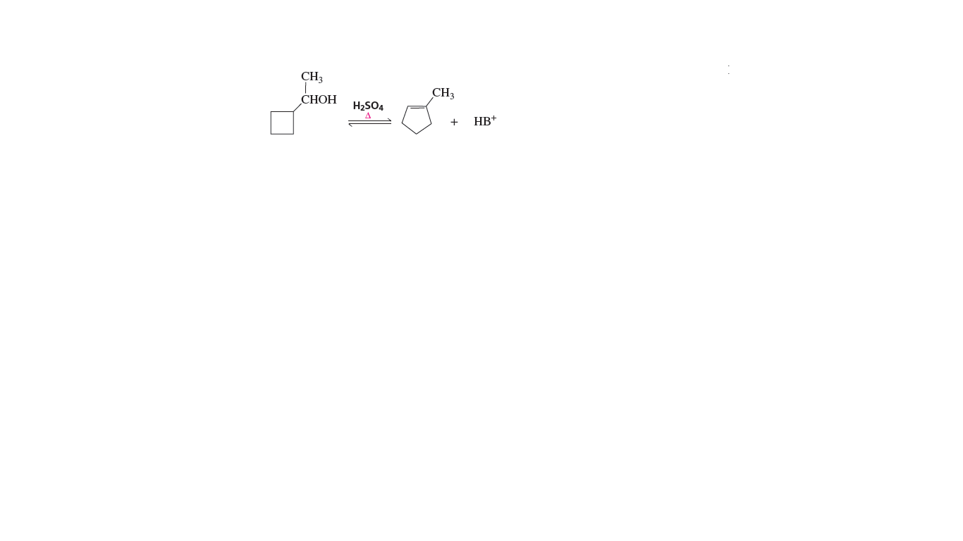 CH3
СНОН
CH3
H2SO4
HB+
