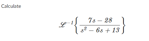 Calculate
L
78 28
8² - 68 +13