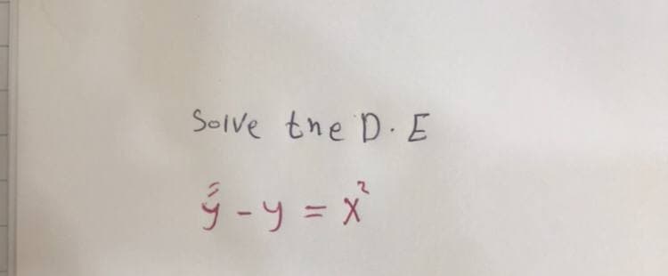 Solve the DE
ý - y = x
